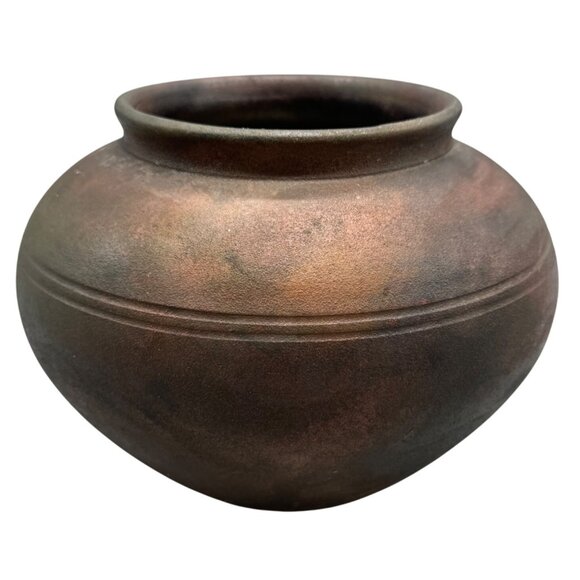 Handcrafted Raku Pottery Vase With Matte Finish Used READ - Picture 1 of 6